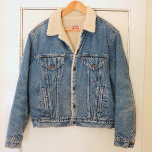 Vintage Levi’s Sherpa-Lined Denim Jacket 44R (Large) Made in USA